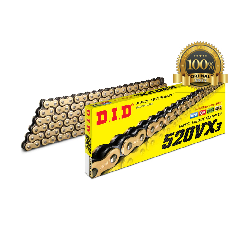 D.I.D%20Kawasaki%20Klx%20250%20S%20Zincir%20X-Ringli%20Gold%20520/106L