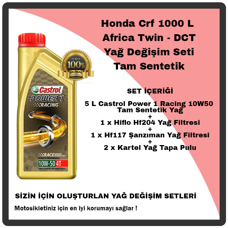 Mag%20Honda%20Crf%201000%20L%20Africa%20Twin%20Dct%20Yağ%20Değişim%20Seti%20Tam%20Sentetik