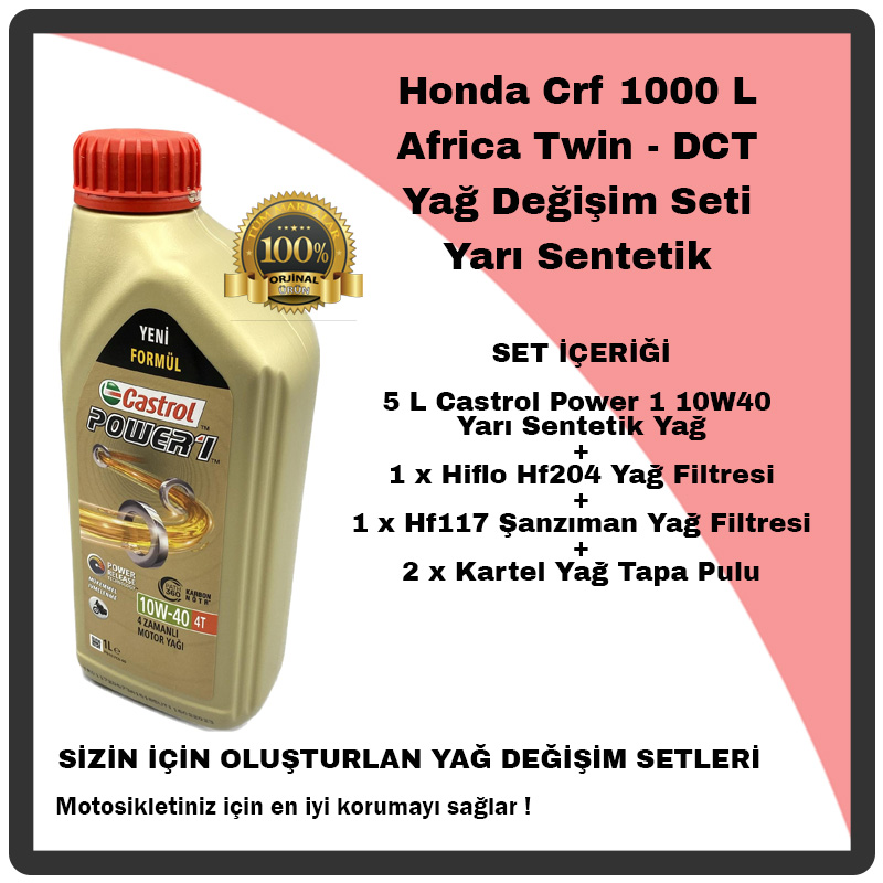 Mag%20Honda%20Crf%201000%20L%20Africa%20Twin%20Dct%20Yağ%20Değişim%20Seti%20Yarı%20Sentetik