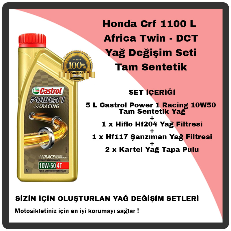 Mag%20Honda%20Crf%201100%20L%20Africa%20Twin%20Dct%20Yağ%20Değişim%20Seti%20Tam%20Sentetik