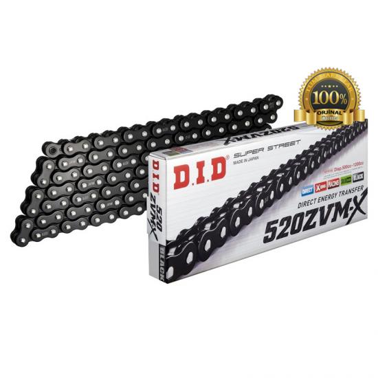 D.I.D 520 ZVM-X X-Ringli Performans Zinciri Siyah 120 Bakla